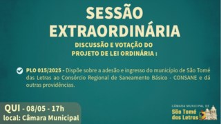 Sessão Extraordinária - 08/05/2025 Sessão Extraordinária - 08/05/2025