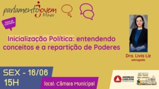 Programa Parlamento Jovem realizará roda de conversa sobre inicialização política Programa Parlamento Jovem realizará roda de conversa sobre inicialização política