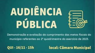 AUDIÊNCIA PÚBLICA -  Metas Fiscais do Município AUDIÊNCIA PÚBLICA -  Metas Fiscais do Município