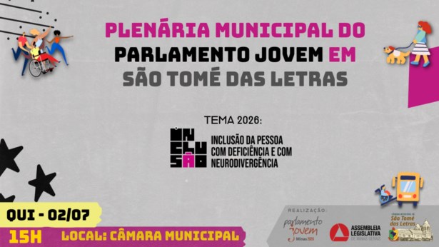 Parlamento Jovem realizará Plenária Municipal